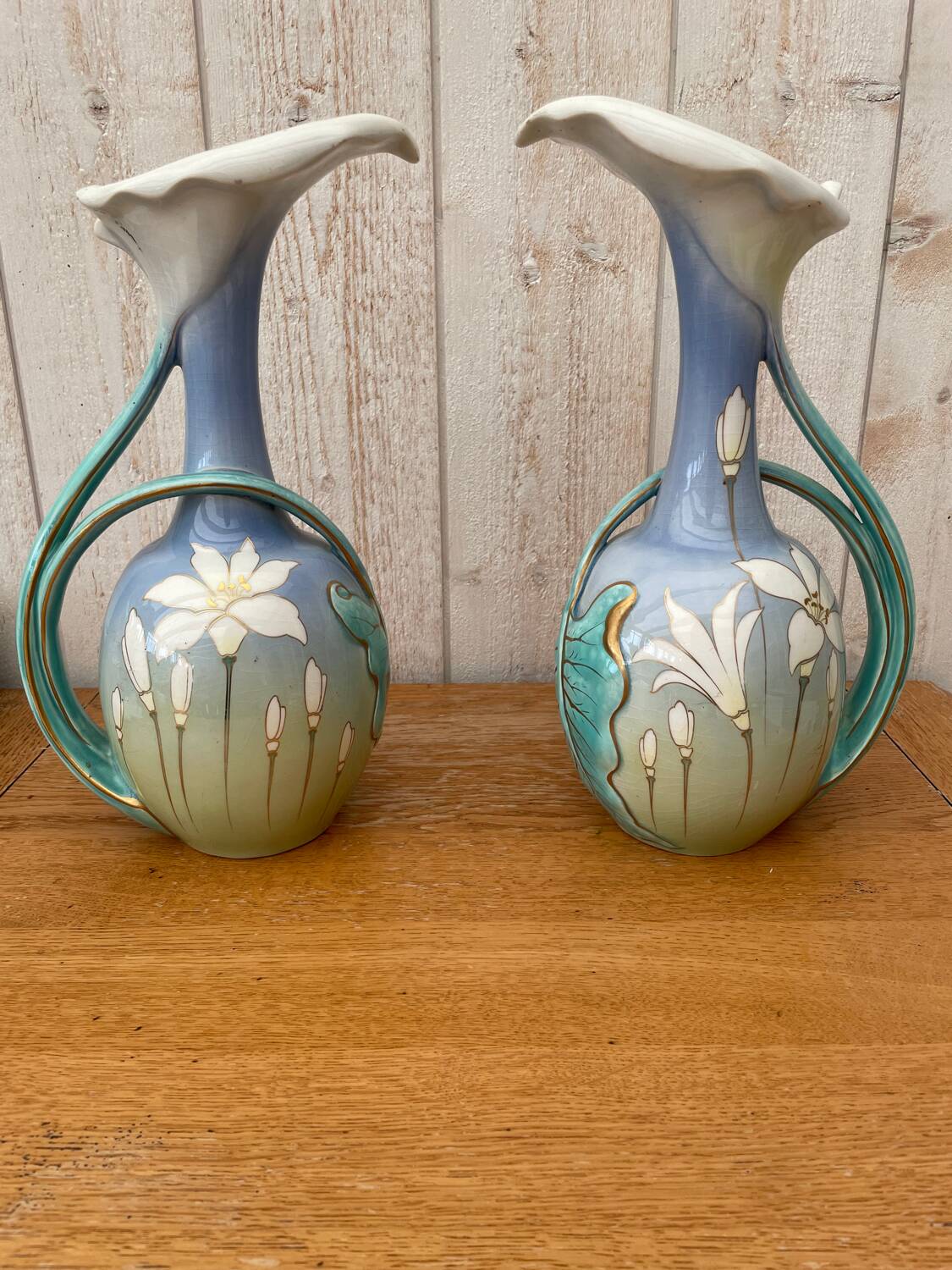 Pair of ceramic jugs from Lunéville