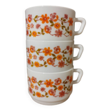 Lot de 3 tasses à café vintage