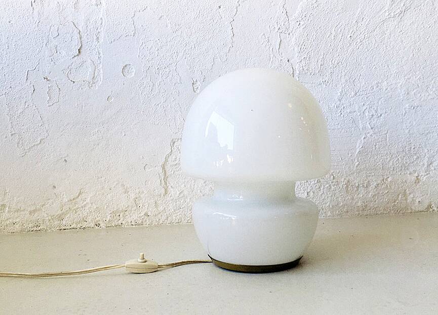 Opaline table lamp, Italy, 1970s