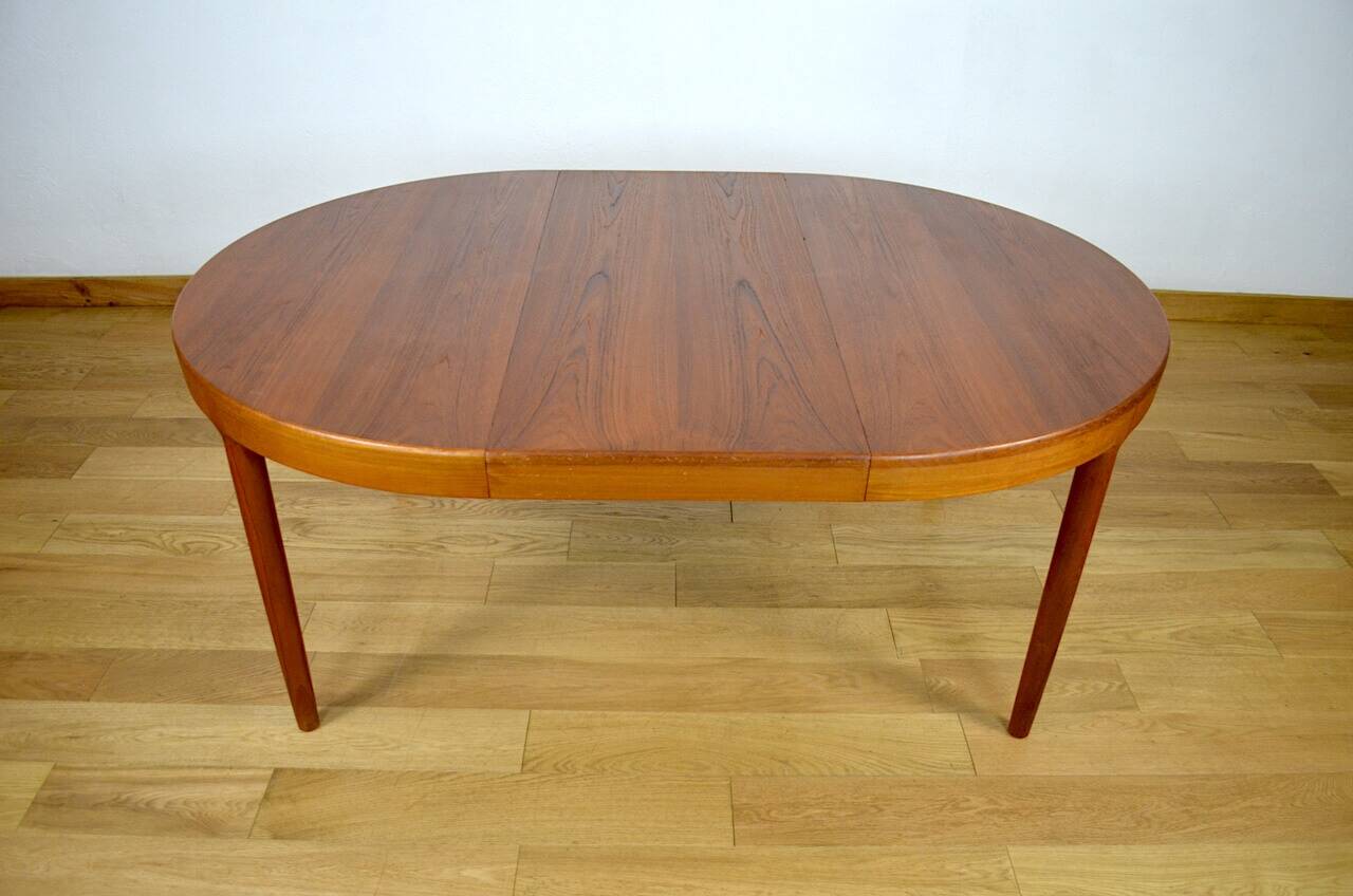 Danish 1960s Round/Oval Teak Table by Harry Ostergaard