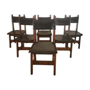 suite de 6 chaises brutalistes
