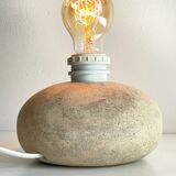 Lampe galet pierre naturelle vintage