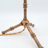 Faux bamboo table lamp in gilded bronze in the style of Maison Baguès