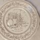 Series of 6 earthenware dessert plates by GIEN models Fables by Lafontaine