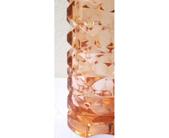 70's thick glass vase