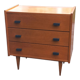 Vintage chest of drawers in gilded oak from the 50s 3 drawers feet bobbin