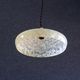French pendant lamp in pale yellow clichy glass - delivered with new cable and brass socket