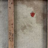 Authentic still life with peaches signed Gaston Hamanovick 1920