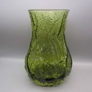 Vintage green glass vase
