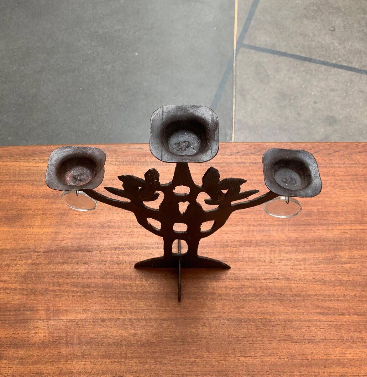 Brutalist Mid-Century Tree of Life Candle Holder by Bertil Vallien for Kosta Boda