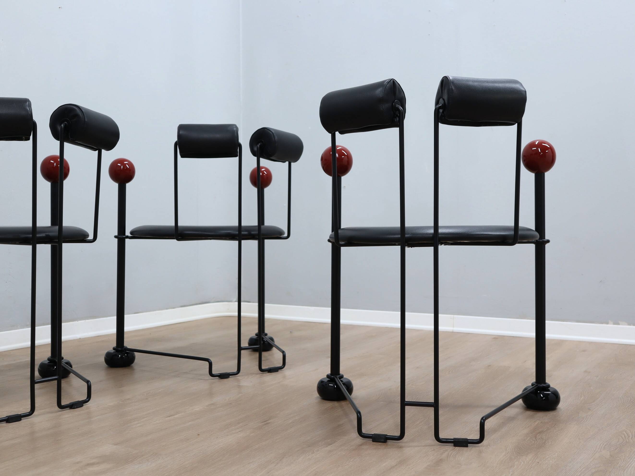 1980s authentic Memphis Era post modern chairs set of 4