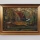 Peinture « The Forest Mill », design scandinave, années 1970, de C. May