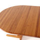 Table à manger ronde extensible 2x 'Hune' - teck massif - design danois