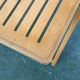 Pair of beech folding chairs