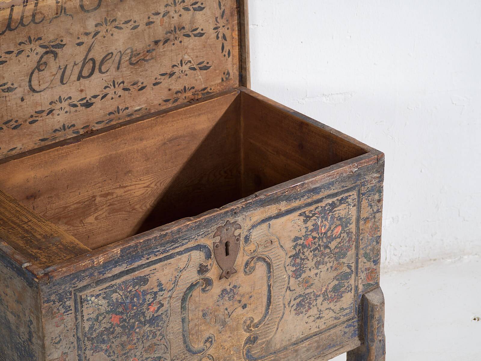 Antique Hand-Painted Wedding Chest (1846) #37