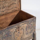 Ancien coffre de mariage peint à la main (Année 1846) #37