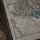 Map of the Yonne, printed in 1889. Authentic Vintage.