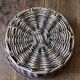 Round wicker basket patina