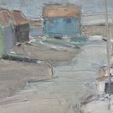 Tableau port de Saint-Trojan – Ariane Prokhoroff – oil on canvas signed