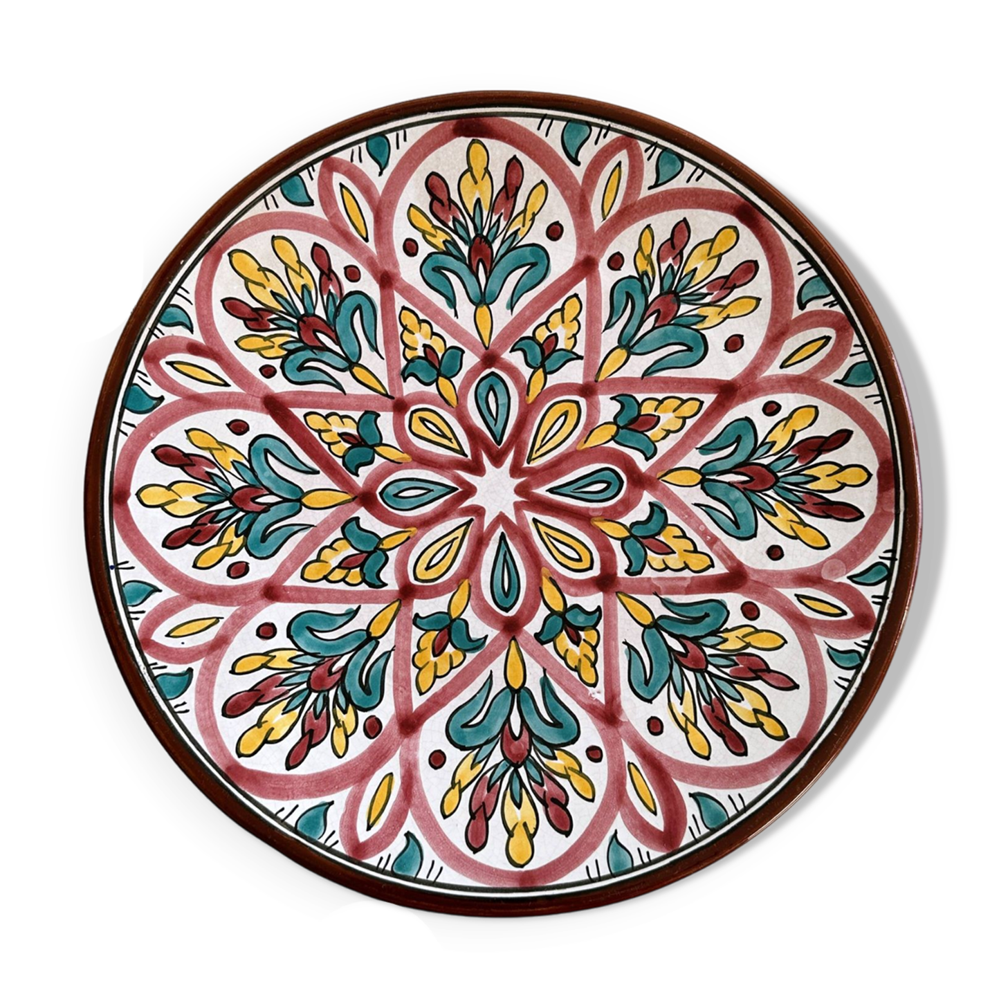 Large colorful dish.