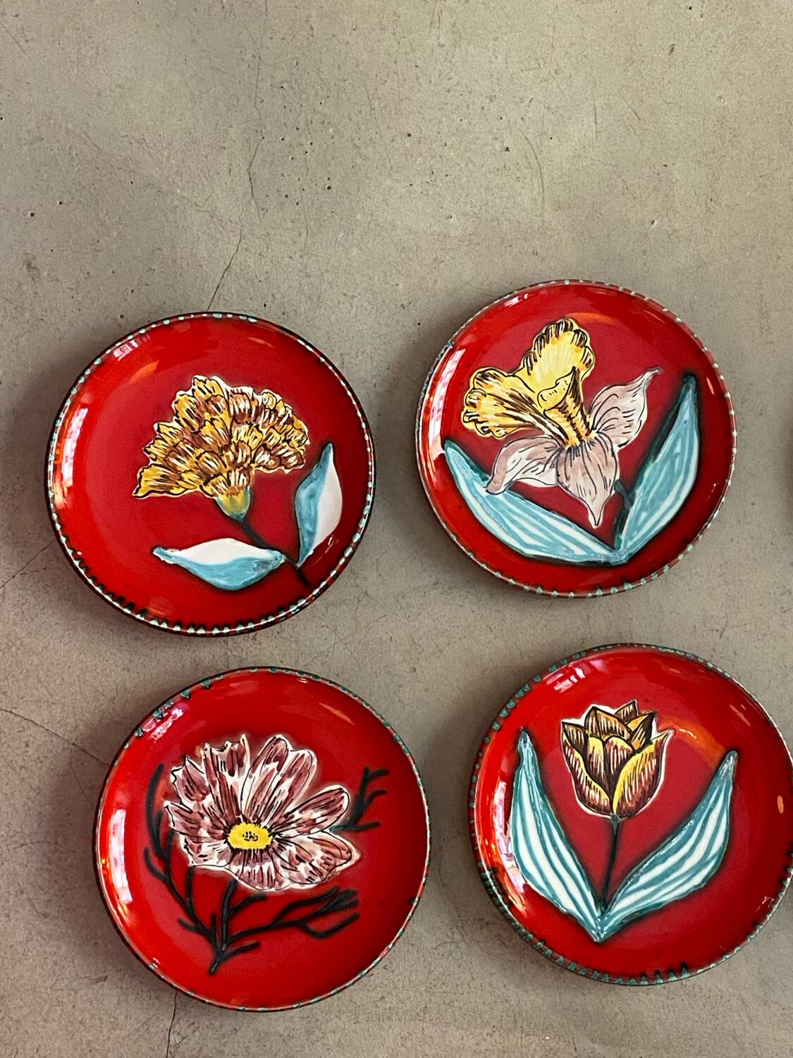 Dessert plates Cérenne Vallauris