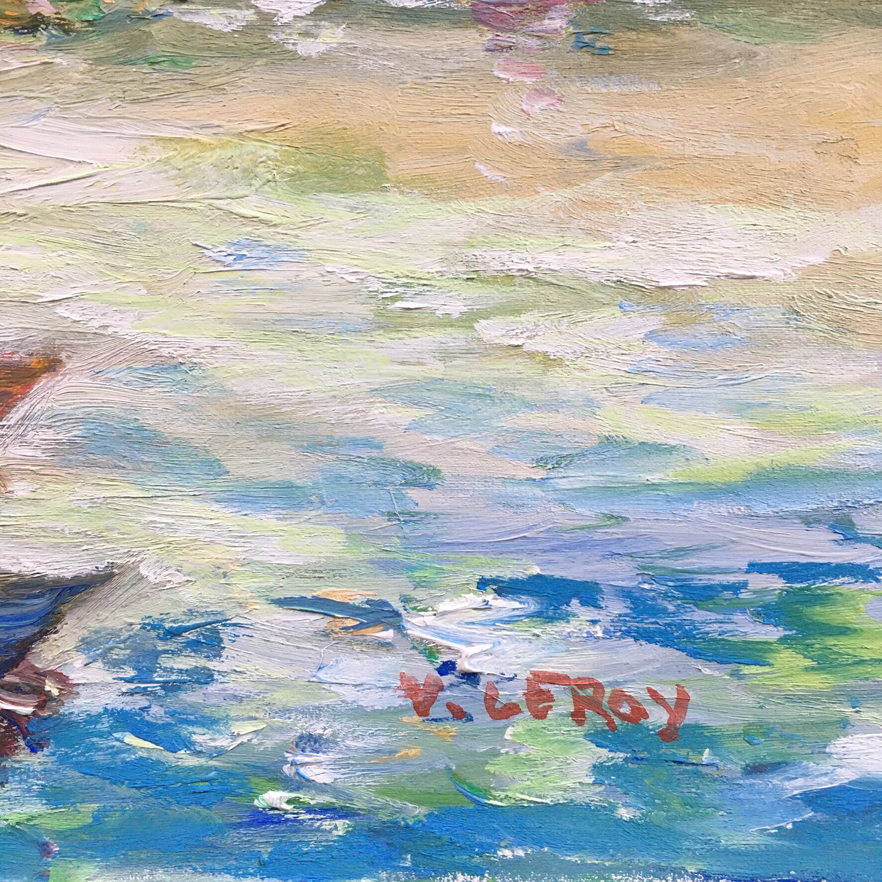 Colorful seaside painting