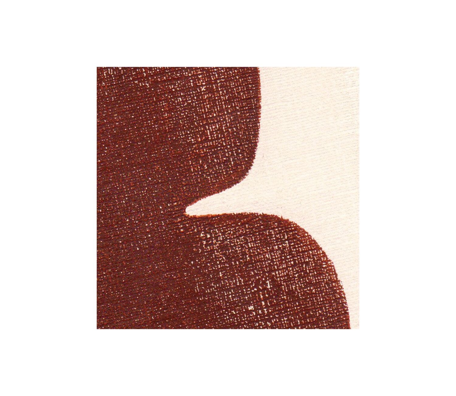 Duo of abstract paintings - dark terracotta - signed Eawy