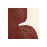 Duo of abstract paintings - dark terracotta - signed Eawy