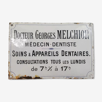 Enamelled plaque of profession - Doctor Dentist