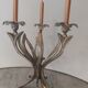 Candle holder 4 candles in vintage brass