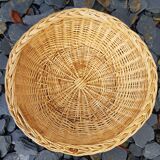 Round wicker basket