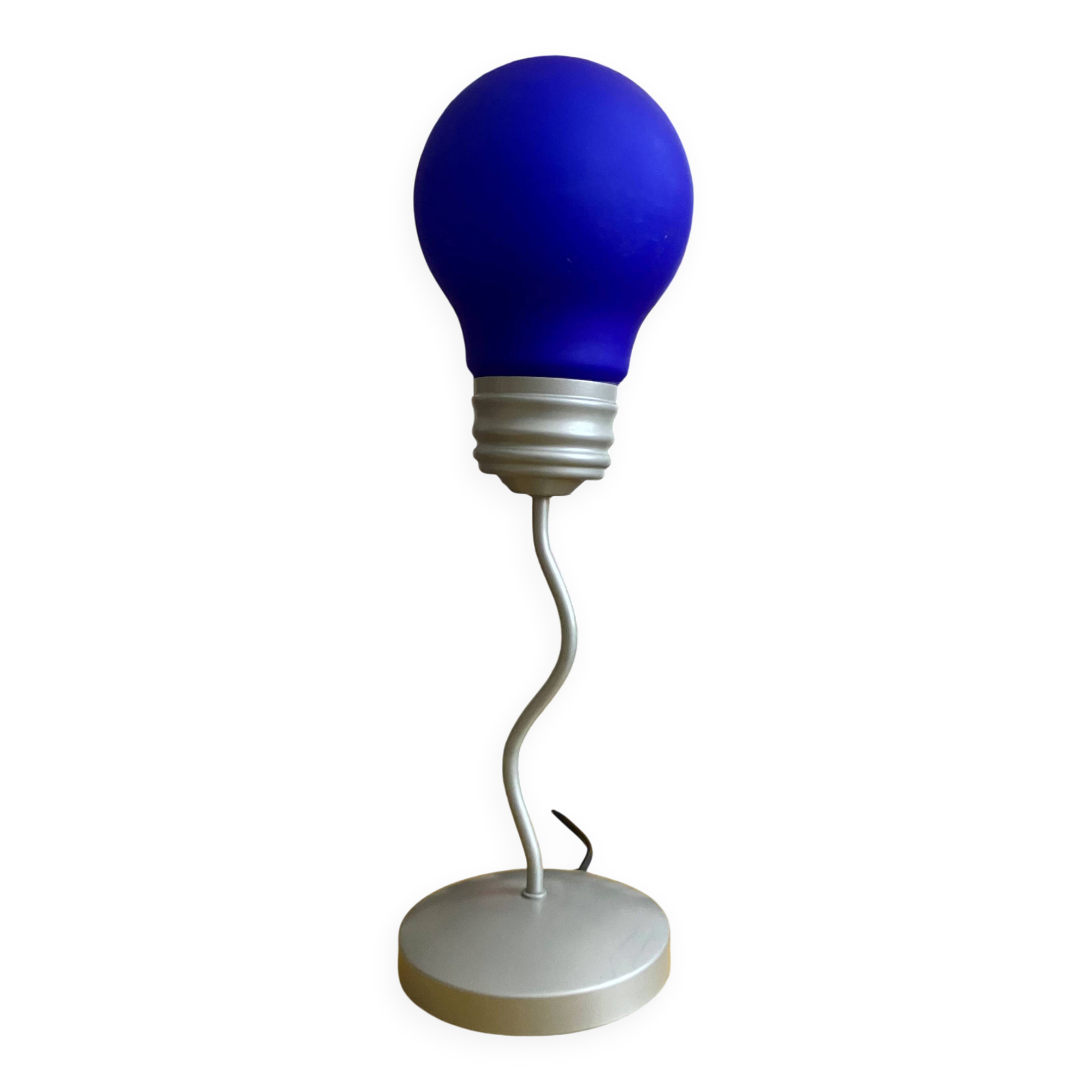 Blue Klein lamp bulb postmodern 90s Pop Art style