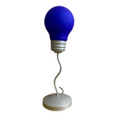 Lampe ampoule bleu Klein postmoderne années 90 style Pop Art