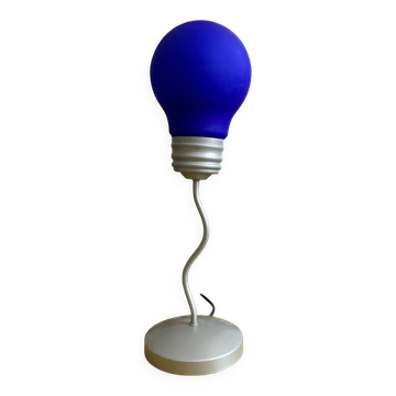 Blue Klein lamp bulb postmodern 90s Pop Art style
