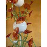 Contemporary flowers murano glass cascade chandelier