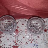 Paire de verres aperitif ou digestif  en crital art déco