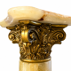 Onyx and gilded bronze column in Corinthian style – Display pedestal