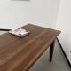 Solid walnut farmhouse table with spindle legs