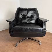 Vintage armchair published by Möbel Mann – elegant black