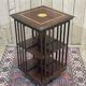 English mahogany revolving library from the 1950s