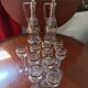 Service à liqueur en cristal émaillé 10 pièces