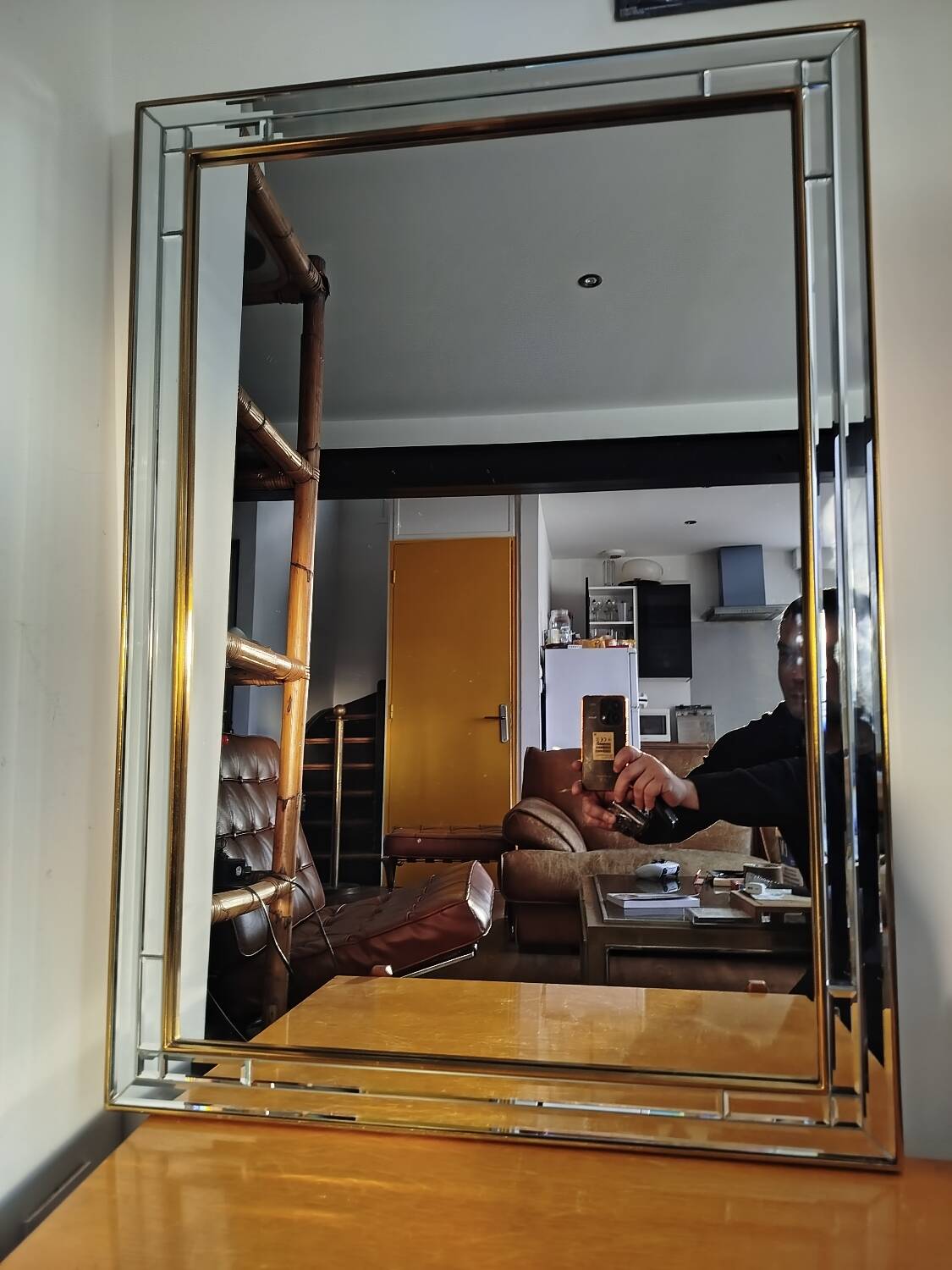 Bevelled Grand Mirror Deknudt, 1970s