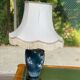 Large ceramic lamp Louis Drimmer France hand-painted 1980