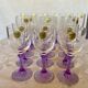 18 verres en cristal série Lilas vintage