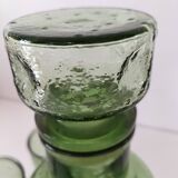 Carafe and matching tumblers in molded glass