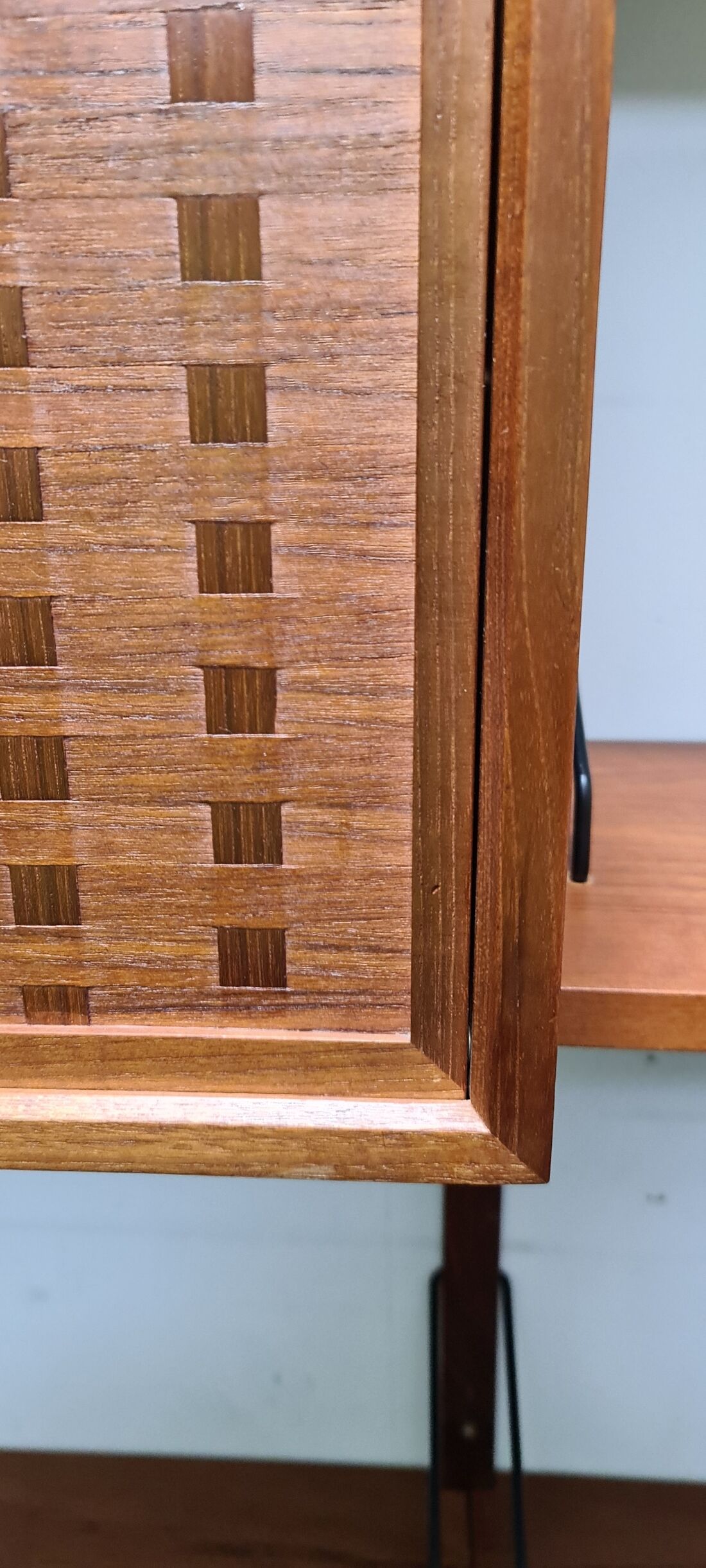 Bibliothèque murale en teck vintage