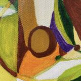 Modern still life, oil on canvas, fruit