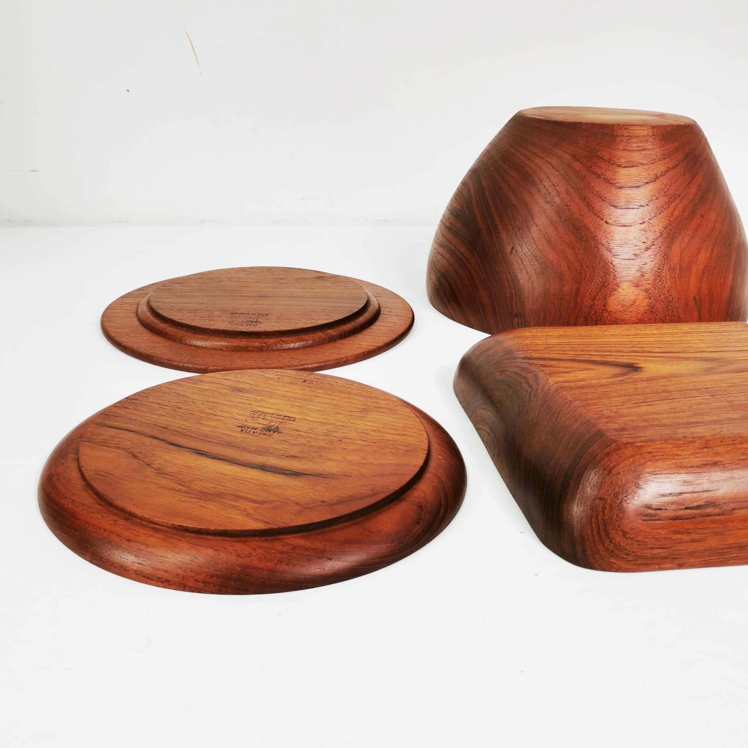 Mid Century Teak Dinnerware, 1960s