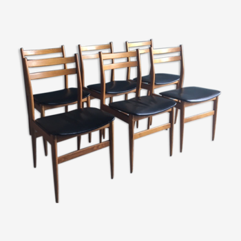 Batch chairs Scandinavian years 60' (6)