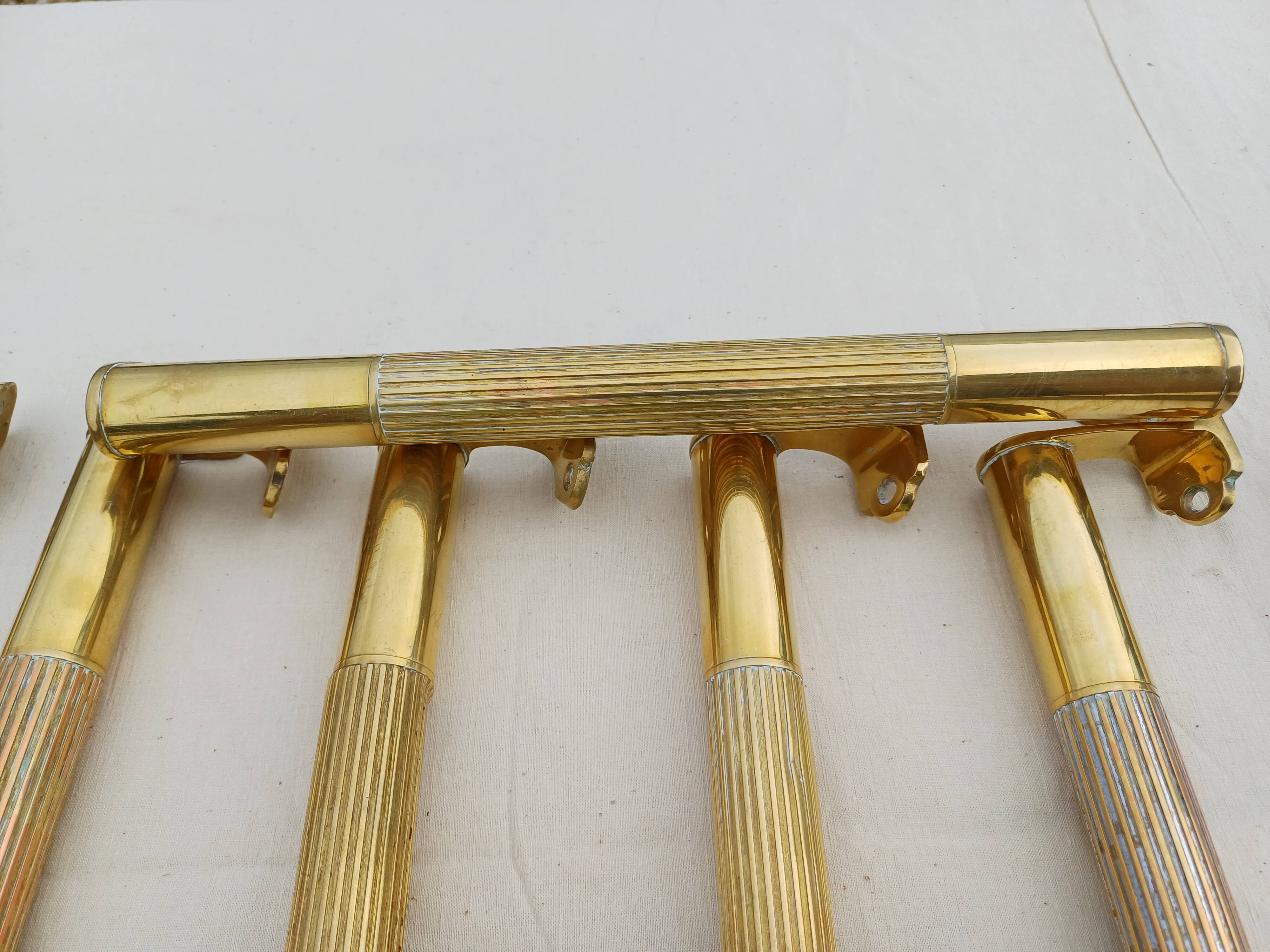 Set of 17 Art Deco Brass Door Bars